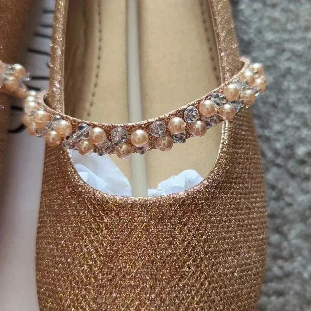 Dream pairs kids Rose Gold glitter Shoes - Picture 9 of 10